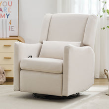 Load image into Gallery viewer, Wide Wingback Swivel Rocker Recliner Chair For Living Room
