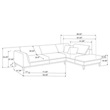 Load image into Gallery viewer, Harlan - L-Shape Upholstered Sectional With Pillows - Gray