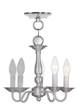 Load image into Gallery viewer, 11" Five Light Metal Dimmable Chandelier With Shades - Nickel
