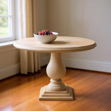 Load image into Gallery viewer, 48" Solid Wood Pedestal Base Round Top Dining Room Table - Natural