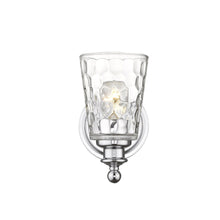 Load image into Gallery viewer, Metal And Pebbled Glass Wall Light - Silver