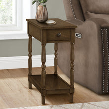 Load image into Gallery viewer, Accent End Table, 2 Tier, Storage Drawer, Traditional Stylish Design