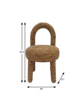 Load image into Gallery viewer, Fabric Solid Wood Open Back Dining Side Chairs (Set of 2) - Brown