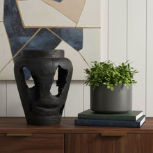 Load image into Gallery viewer, Modern Abstract Table Vase With Sculptural Details - Black