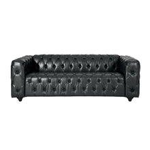 Load image into Gallery viewer, Comfy 3 Seat Sofa & Wooden Legs, For Living Room And Study - Black