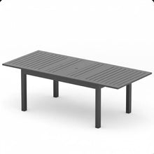 Load image into Gallery viewer, Extendable Outdoor Dining Table, All Weather, Slatted Top, Rust Proof - Gray