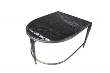 Load image into Gallery viewer, Marble Top And Glass Coffee Tables (Set of 2) - Black