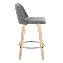 Load image into Gallery viewer, Toriano - Contemporary Fixed-Height Counter Stool With Swivel And Round Footrest (Set of 2)