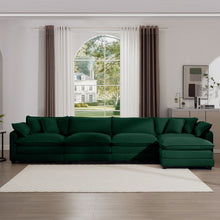 Load image into Gallery viewer, Modern Oversized Modular Cushion Sofa With Ottoman, Low Back, Deep Seating Sofa Set