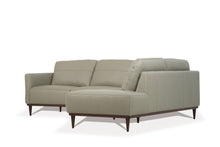 Load image into Gallery viewer, Leather L Shaped Two Piece Sofa Chaise Sectional - Light Green
