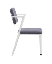 Load image into Gallery viewer, Upholstered Fabric Open Back Dining Side Chairs (Set of 2) - Gray / White
