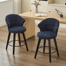 Load image into Gallery viewer, Wing Back Swivel Bar Stools (Set of 2)