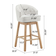 Load image into Gallery viewer, 360 Degree Rotation Swivel Counter Stools (Set of 2)