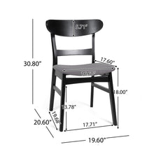 Load image into Gallery viewer, Modern Dining Chair With Upholstered Seat And Wood Frame
