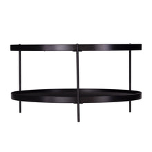 Load image into Gallery viewer, Manufactured Wood And Metal Round Coffee Table - Black