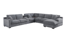 Load image into Gallery viewer, Celine - Fabric Corner Sectional Sofa With Right-Facing Chaise, Cupholders, And Charging Ports