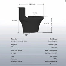 Load image into Gallery viewer, 1 Piece Toilet With Dual Flush And Soft Closing Seat