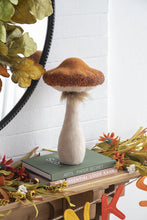 Load image into Gallery viewer, Mushroom Holiday Ornament, For Harvest Festival Fall Festival & Thanksgiving Table Decorations (Set of 2) - Beige / Orange