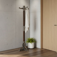 Load image into Gallery viewer, Industrial Chic Vintage Style Coat Rack - Brown
