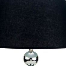 Load image into Gallery viewer, Bauble Table Lamp With Black Shade - Silver