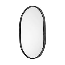 Load image into Gallery viewer, 36" Oval Metal Framed Accent Mirror - Black