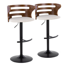 Load image into Gallery viewer, Cosi - Mid Century Modern Adjustable Barstool With Swivel With Rounded T Footrest (Set of 2)
