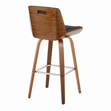 Load image into Gallery viewer, Corazza - Mid Century Modern Fixed Height Barstool With Swivel With Square Footrest (Set of 2)