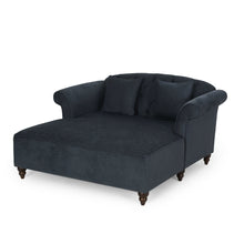Load image into Gallery viewer, Upholstered Chaise Lounge With Scroll Arms, Turned Legs And 2 Pillows