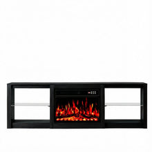 Load image into Gallery viewer, Fireplace Entertainment Center With Fireplace (734207) - Black