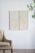 Load image into Gallery viewer, Distressed Wooden Square Wall Panels (Set of 4) - White