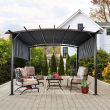 Load image into Gallery viewer, Outdoor Patio Pergola Gazebo - Steel Frame Sun Shelter With Retractable Canopy