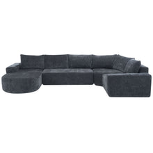 Load image into Gallery viewer, Modular Cloud Sectional Sofa Set, U-Shaped Upholstered Couch With Deep Seat