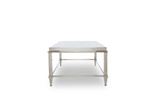Load image into Gallery viewer, 55" Glass And Steel Coffee Table - Clear And Silver