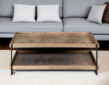 Load image into Gallery viewer, Rectangular Coffee Table With Shelf - Natural And Black
