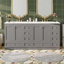 Load image into Gallery viewer, Shaker Free Standing Bathroom Vanity Cabinet & Sink, Soft Close Drawers, Soft Close Doors