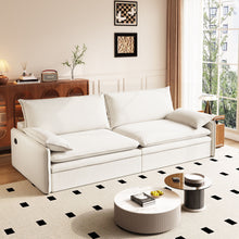 Load image into Gallery viewer, 4 Seat Convertible Sleeper Sofa Bed, Modern With Storage