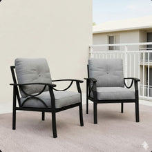 Load image into Gallery viewer, All-Weather Armchairs With Cushions, Modern Sculptural Design (Set of 2)