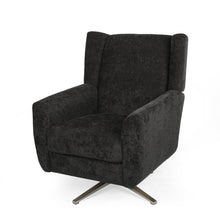 Load image into Gallery viewer, Contemporary Swivel Chair With Wingback Design - Black