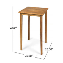 Load image into Gallery viewer, Outdoor Minimalist Acacia Wood Square Bar Table