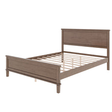 Load image into Gallery viewer, Mid-Century Platform Bed With Headboard And Slat Support, No Box Spring Needed
