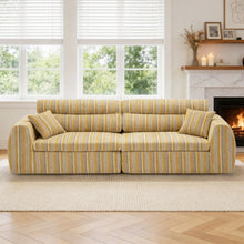 Load image into Gallery viewer, 3 Seater, Couch With Throw Pillows For Living Room