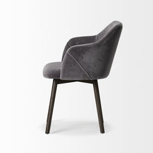 Load image into Gallery viewer, Upholstered Fabric Dining Room Arm Chair - Gray