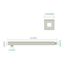 Load image into Gallery viewer, Wall Mounted Shower Arm With Flange