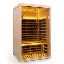 Load image into Gallery viewer, Low EMF, Wide Space Hemlock Double Doors Great Glass Luxury Indoor Far Infrared Sauna Room