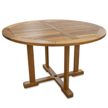 Load image into Gallery viewer, 48" Round Solid Teak Wood Dining Table - Brown