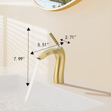 Load image into Gallery viewer, Contemporary Single Handle Lavatory Basin Sink Faucet Brass