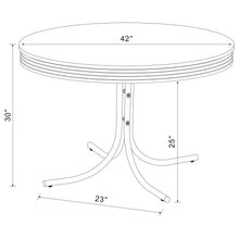Load image into Gallery viewer, Retro Round Dining Table - White