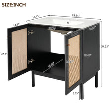 Load image into Gallery viewer, Bathroom Vanity With Soft Closing Mechanism - Black