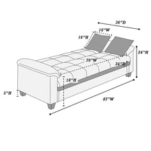 Load image into Gallery viewer, Adjustable Sofa With Hidden Storage And USB Port, Plush Cube Pattern Couch With Pillows - Gray