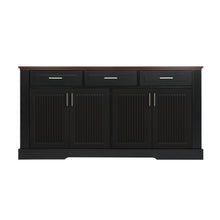 Load image into Gallery viewer, Fluted Sideboard Buffet Cabinet With 4 Doors And 3 Drawers
